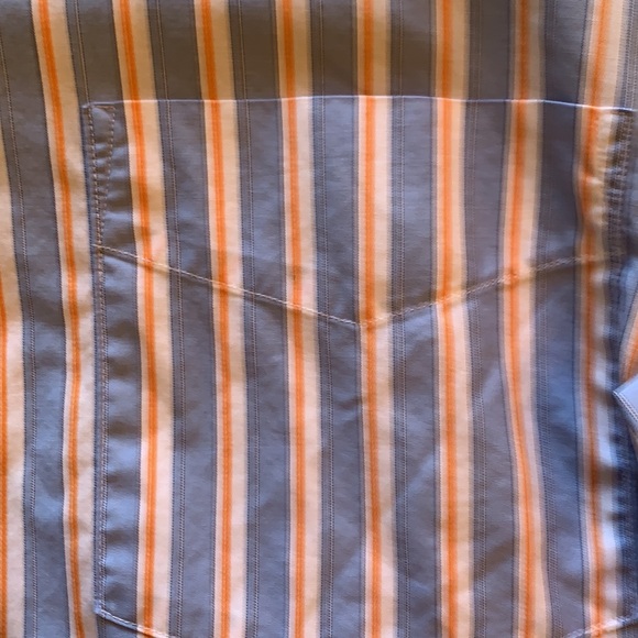 J Crew L/S point collar Blue striped shirt - L - Picture 4 of 7